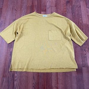 Altar’d State Mustard Oversized Top